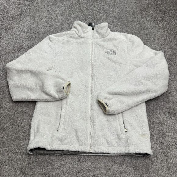 The North Face Osito Fleece Jacket Womens Small White Full Zip Pocket Outdoor - Picture 1 of 16